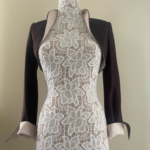 David’s Bridal bolero jacket brown,size 4,used - Picture 2 of 11